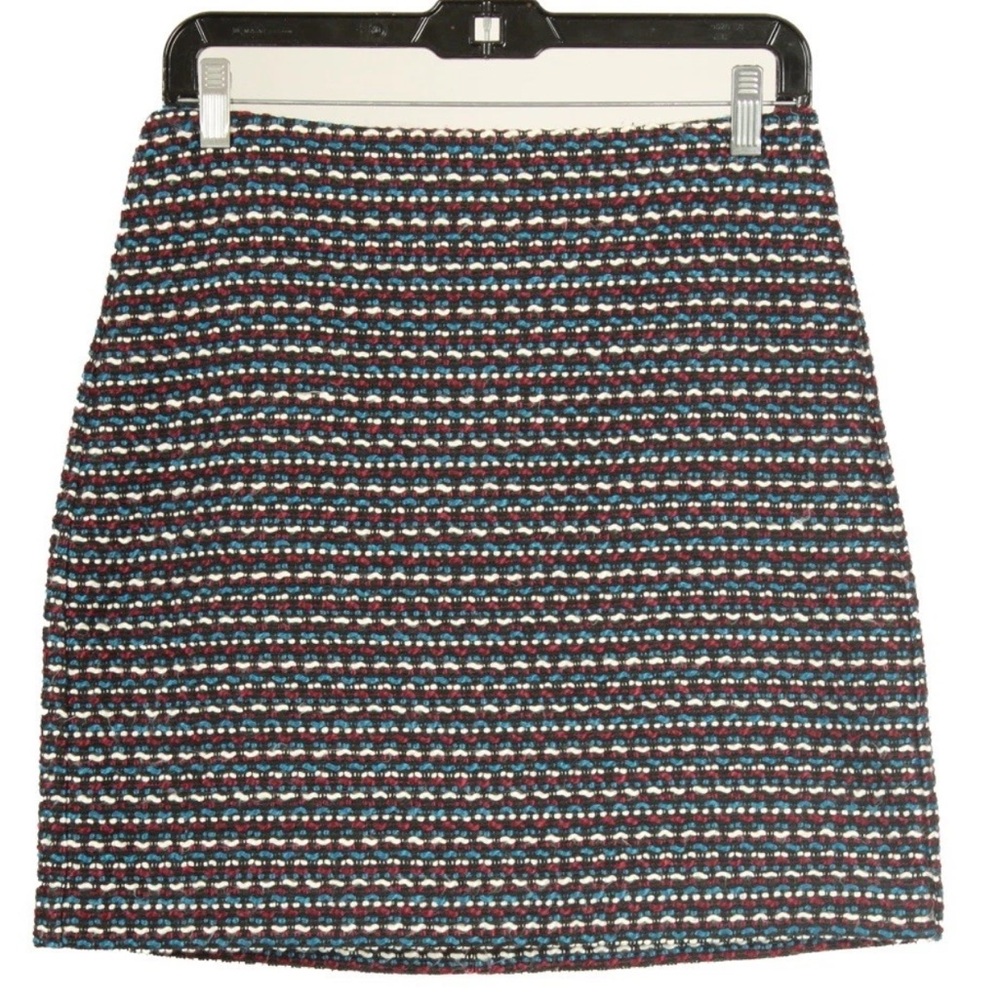 Loft Skirt Women’s 6P Red White Blue Striped A Line Knit Lined